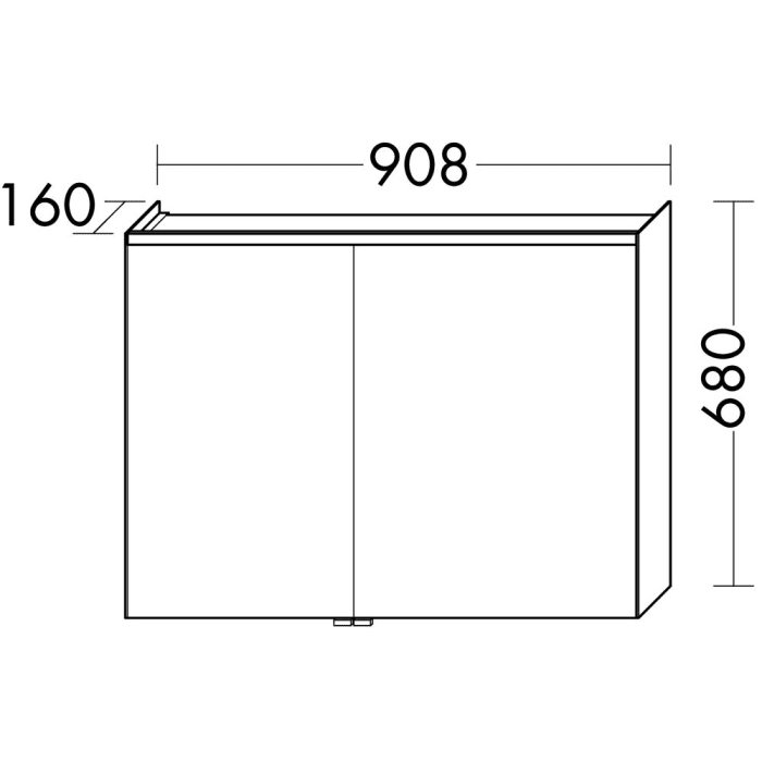 burgbad Iveo Spiegelschrank mit LED-Beleuchtung 90,8 cm