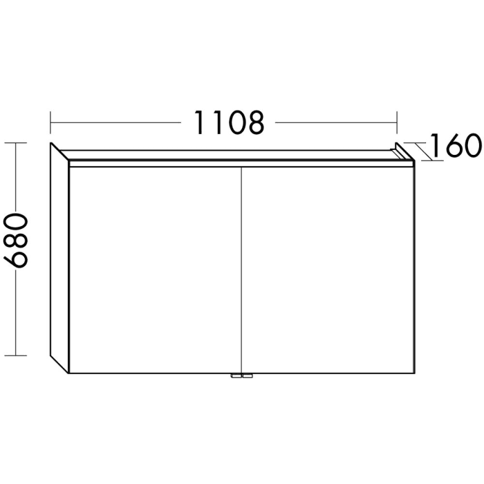 burgbad Iveo Spiegelschrank mit LED-Beleuchtung 110,8 cm
