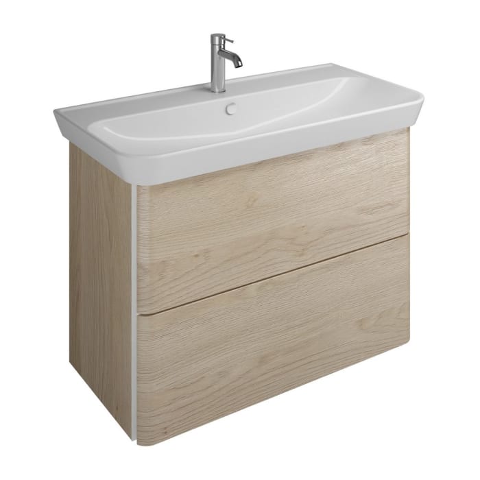 burgbad Iveo Waschtischkombination mit Keramik-Waschtisch 100 cm