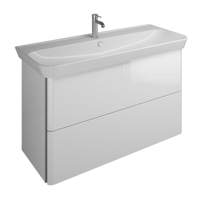 burgbad Iveo Waschtischkombination mit Keramik-Waschtisch 120 cm