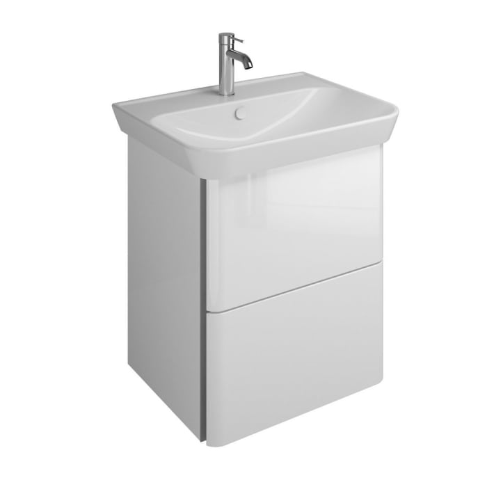 burgbad Iveo Waschtischkombination mit Keramik-Waschtisch 65 cm