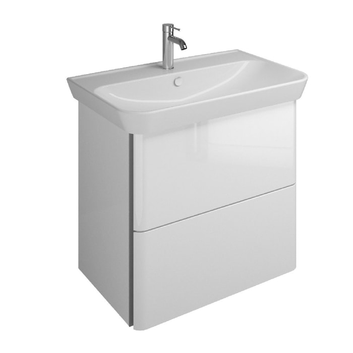 burgbad Iveo Waschtischkombination mit Keramik-Waschtisch 80 cm