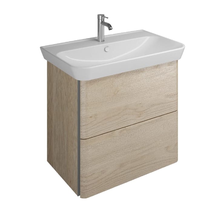 burgbad Iveo Waschtischkombination mit Keramik-Waschtisch 80 cm