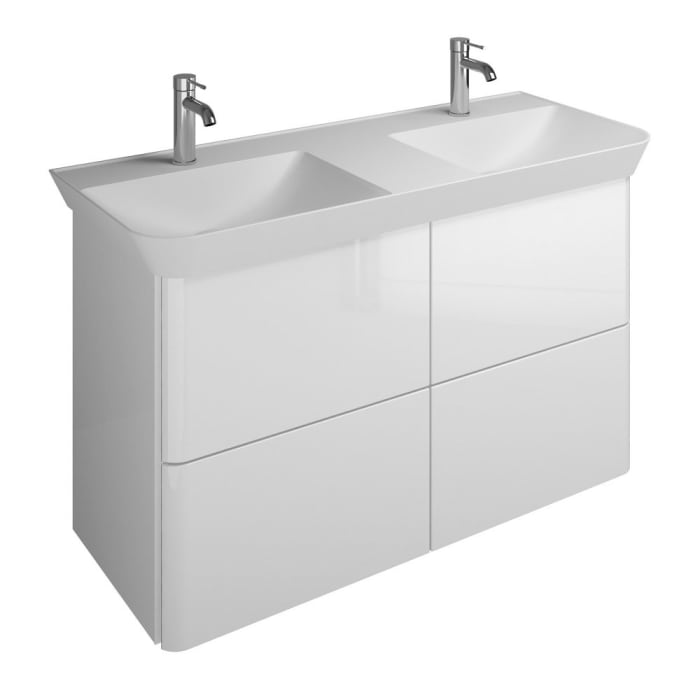 burgbad Iveo Waschtischkombination mit Mineralguss-Waschtisch 120 cm