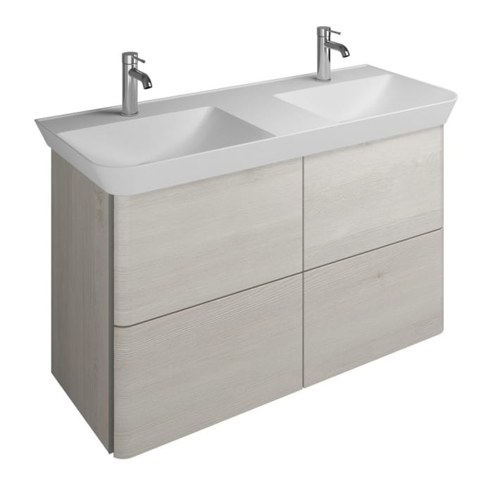 burgbad Iveo Waschtischkombination mit Mineralguss-Waschtisch 120 cm