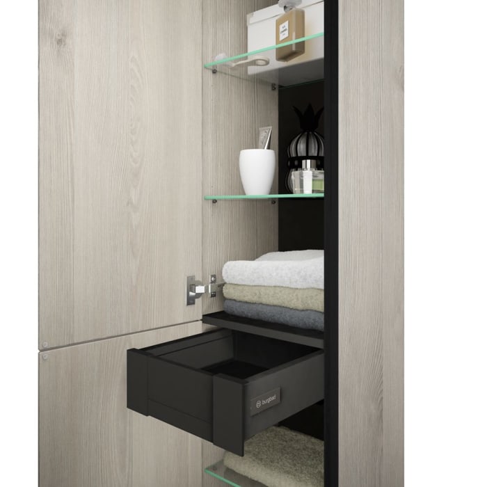 burgbad Junit Hochschrank 35 x 32 x 176 cm Links