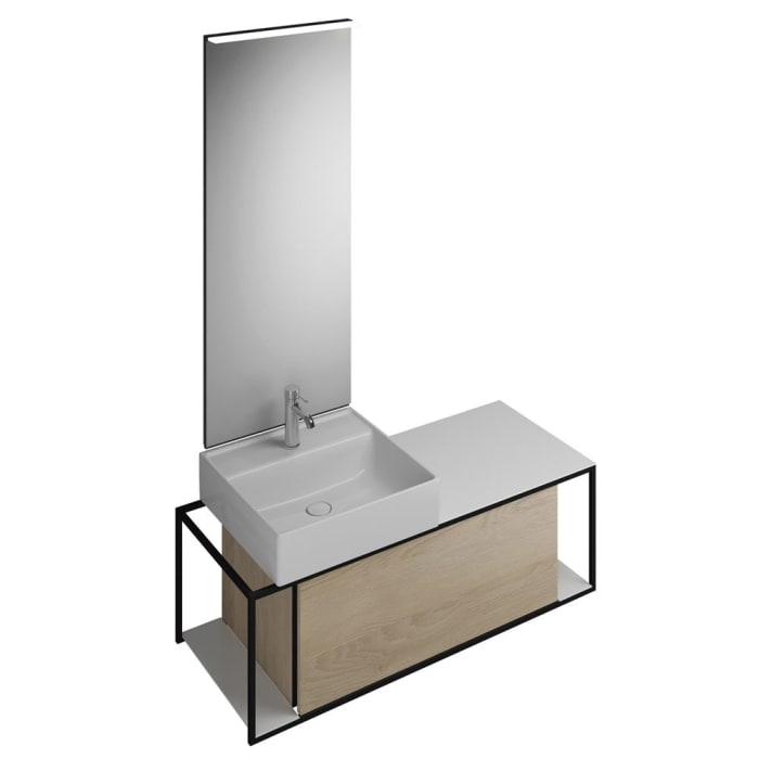 burgbad Junit Möbelkombination 120 cm inkl. Keramik-Waschtisch Links