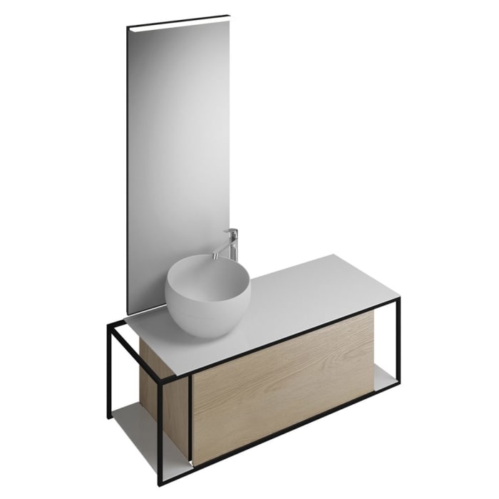 burgbad Junit Möbelkombination 120 cm inkl. Mineralguss-Waschtisch Links