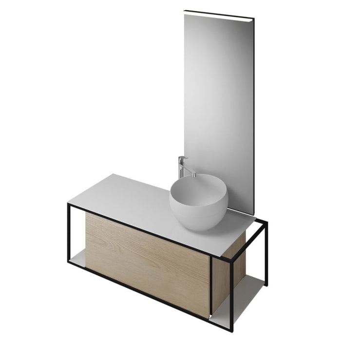 burgbad Junit Möbelkombination 120 cm inkl. Mineralguss-Waschtisch Rechts