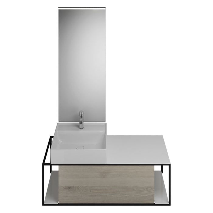 burgbad Junit Möbelkombination 120 cm inkl. Keramik-Waschtisch Links