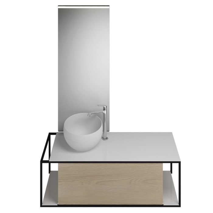 burgbad Junit Möbelkombination 120 cm inkl. Mineralguss-Waschtisch Links