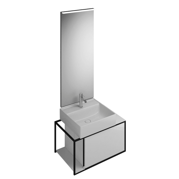 burgbad Junit Möbelkombination 76,5 cm inkl. Keramik-Waschtisch Links