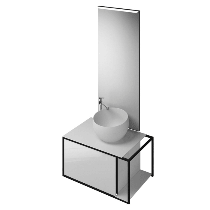 burgbad Junit Möbelkombination 76,5 cm inkl. Mineralguss-Waschtisch Rechts