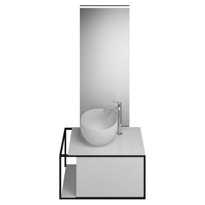 burgbad Junit Möbelkombination 76,5 cm inkl. Mineralguss-Waschtisch Links