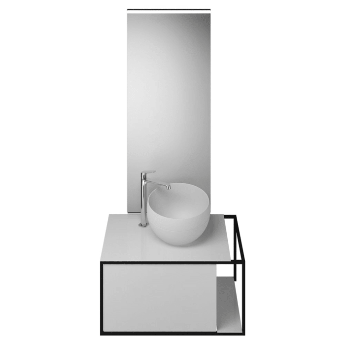 burgbad Junit Möbelkombination 76,5 cm inkl. Mineralguss-Waschtisch Rechts