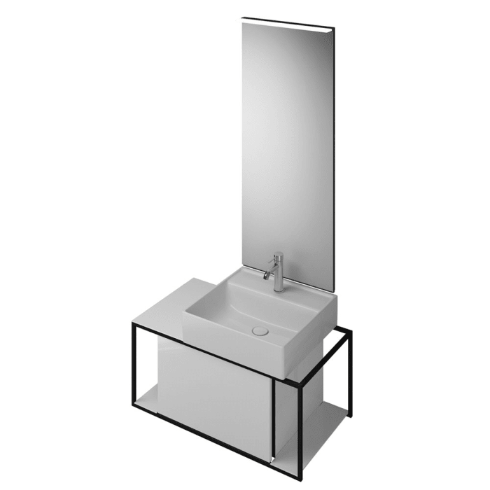 burgbad Junit Möbelkombination 90 cm inkl. Keramik-Waschtisch Rechts