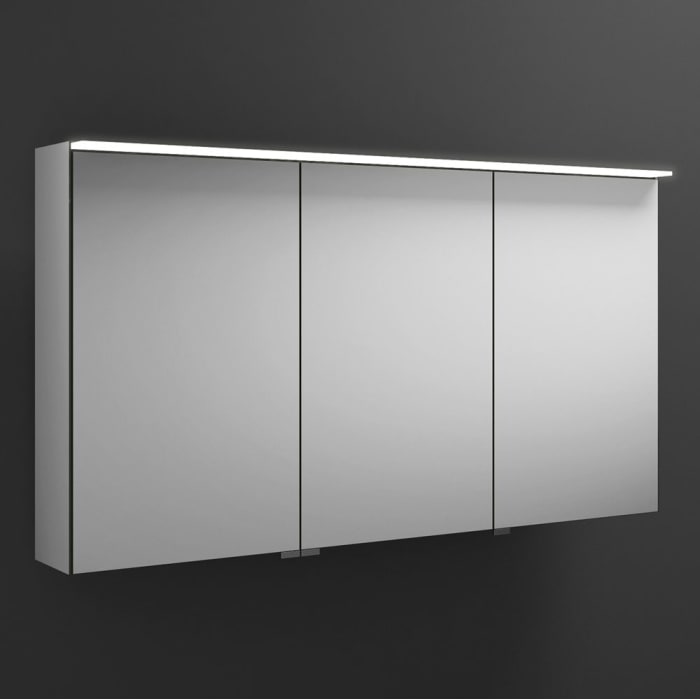 burgbad Junit Spiegelschrank mit LED-Aufsatzleuchte 120 cm Links