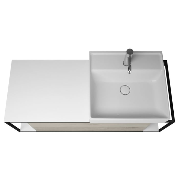 burgbad Junit Waschtischkombination mit Keramik-Waschtisch Rechts 120 cm