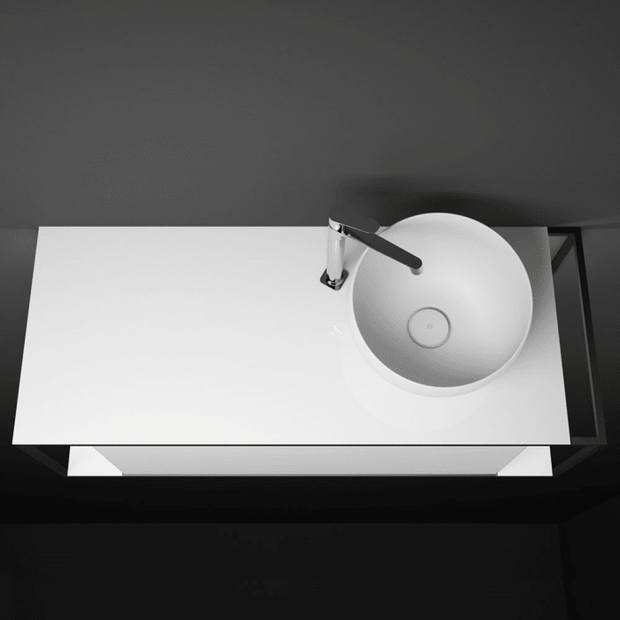 burgbad Junit Waschtischkombination mit Mineralguss-Waschtisch und LED-Beleuchtung 120 cm Rechts