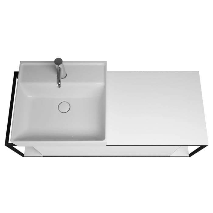 burgbad Junit Waschtischkombination mit Keramik-Waschtisch Links 120 cm