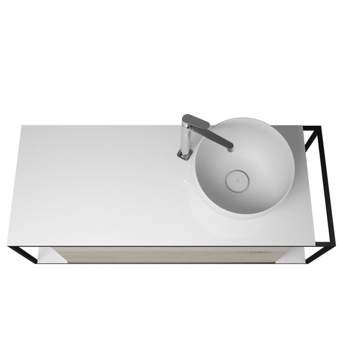 burgbad Junit Waschtischkombination mit Mineralguss-Waschtisch 120 cm Rechts