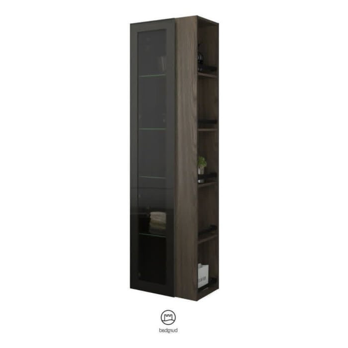 burgbad Yumo Hochschrank 50 x 32 x 176 cm mit Griff G0179, Regal rechts