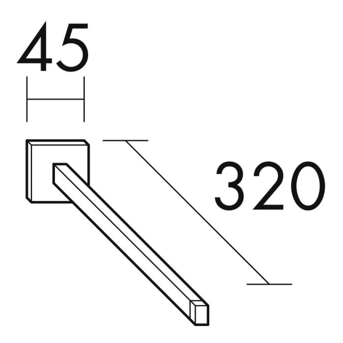 burgbad Handtuchhalter einarmig starr 32 cm