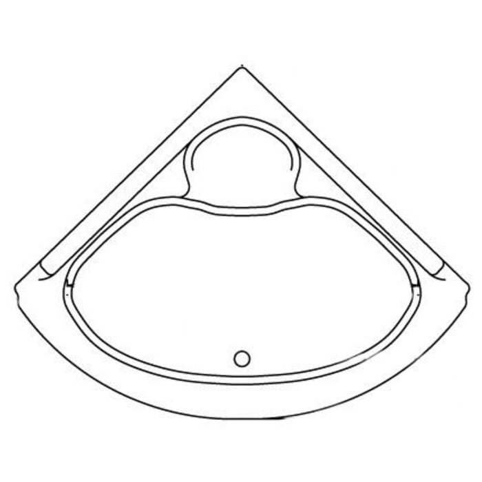 Caribia Eckdusche 110, 115 x 115 x 36 cm