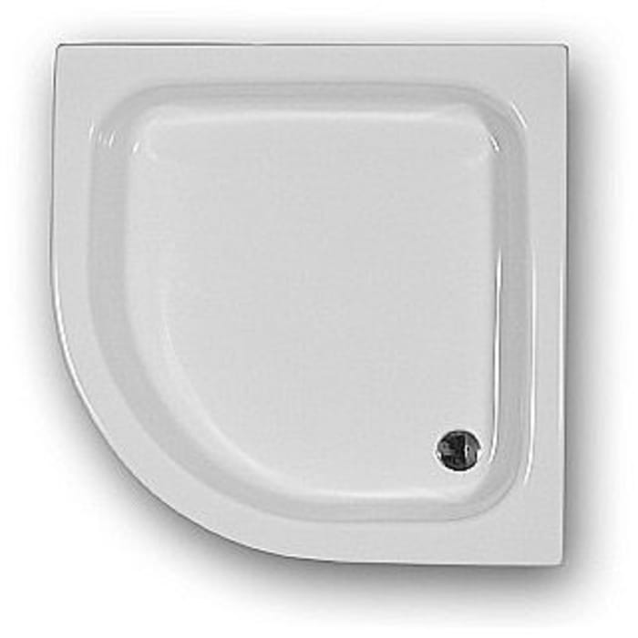 Caribia Eckdusche 80x15, Radius 50, 80 x 80 cm mit Schürze