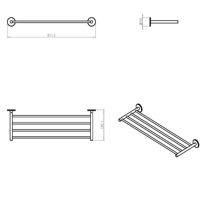 COSMIC Duo Round Handtuchablage