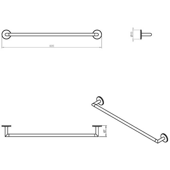 COSMIC Duo Round Handtuchhalter