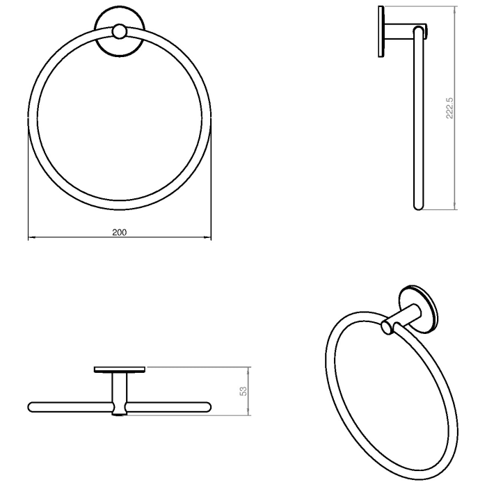 COSMIC Duo Round Handtuchring