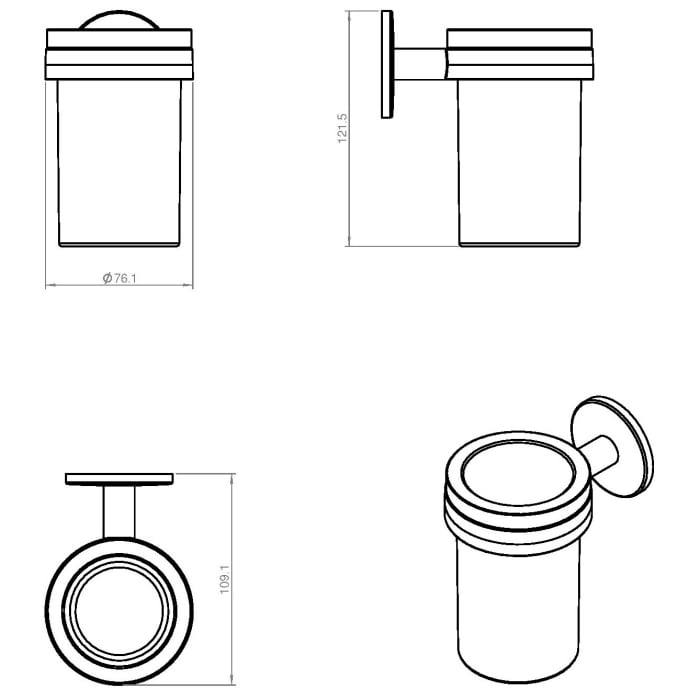 COSMIC Duo Round Zahnbürstenhalter