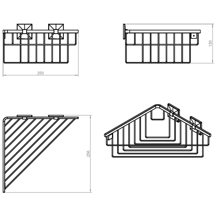 COSMIC Duo Square Eckwandkorb