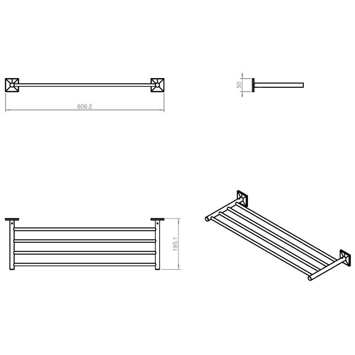COSMIC Duo Square Handtuchablage