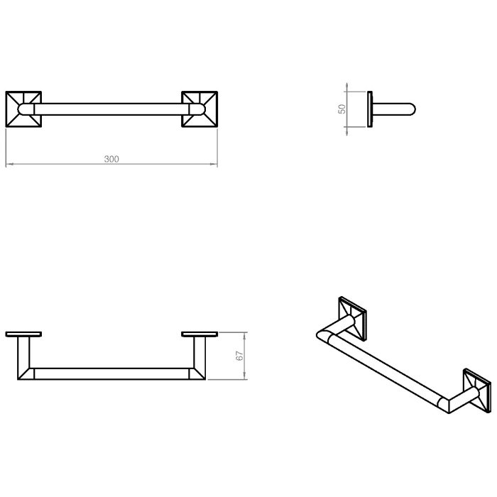 COSMIC Duo Square Handtuchhalter