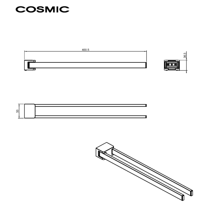 COSMIC Extreme Handtuchstange schwenkbar