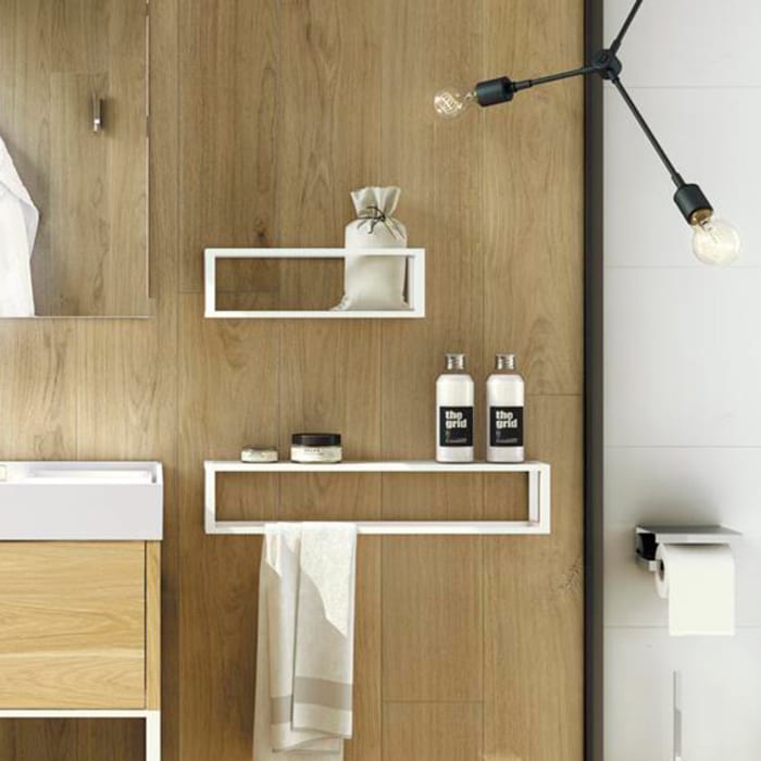 COSMIC The Grid Handtuchstange mit Ablage / Wandkorb, Länge: 55 cm