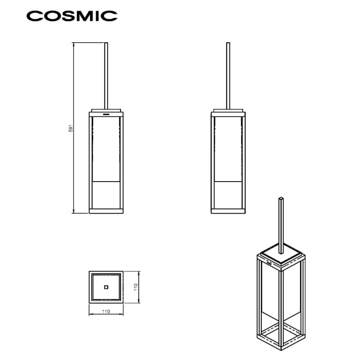 COSMIC The Grid Toilettenbürstenhalter