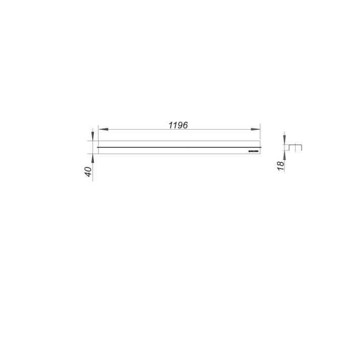 Dallmer CeraLine Abdeckung Standard 120 cm