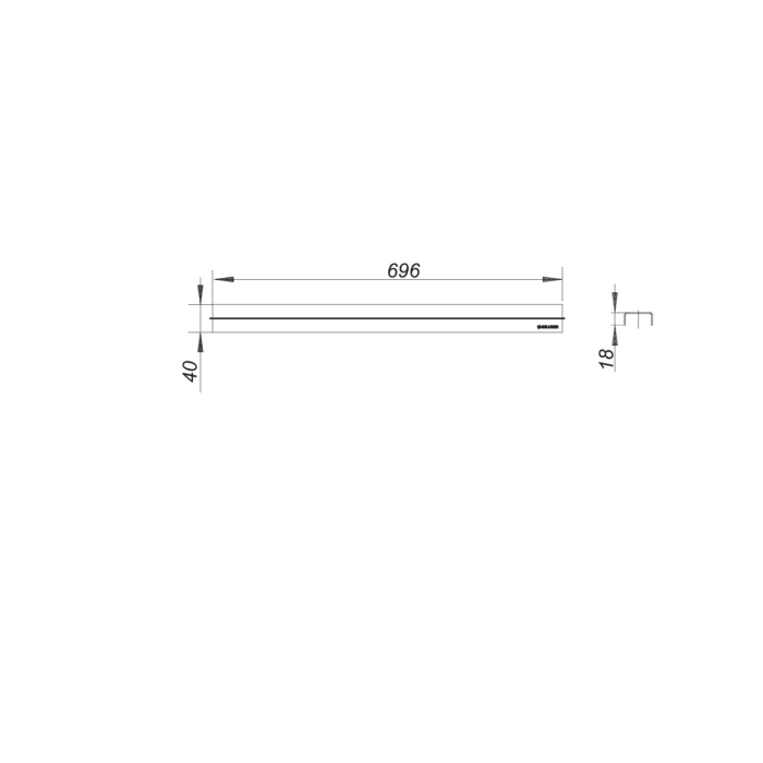 Dallmer CeraLine Abdeckung Standard 70 cm
