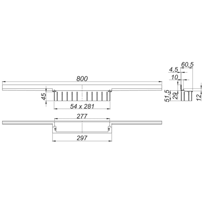 Dallmer CeraWall Individual Duschrinne 80 cm
