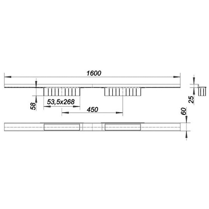 Dallmer CeraWall Select Duo Duschrinne 160 cm