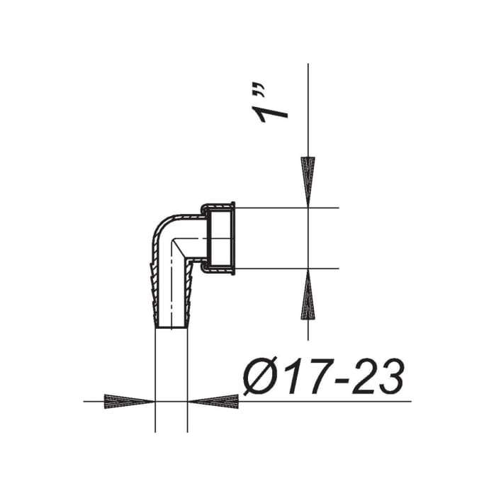 Dallmer Winkelschlauchtülle zu HL 400/405/406 1