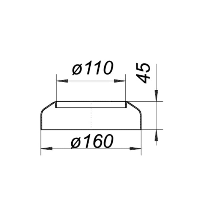 Dallmer WC Rosette 791, einteilig, DN 100