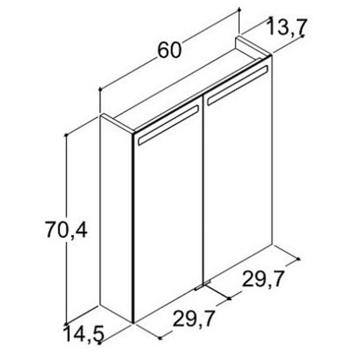 Dansani Mido Top Spiegelschrank 