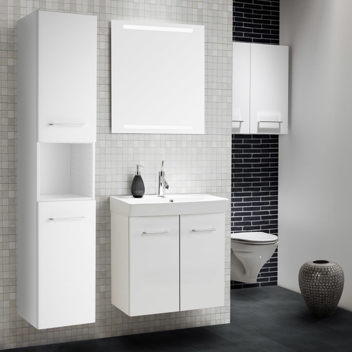 Dansani Mido Repeat Badspiegel 60 cm mit integrierter Beleuchtung und Sensorschalter