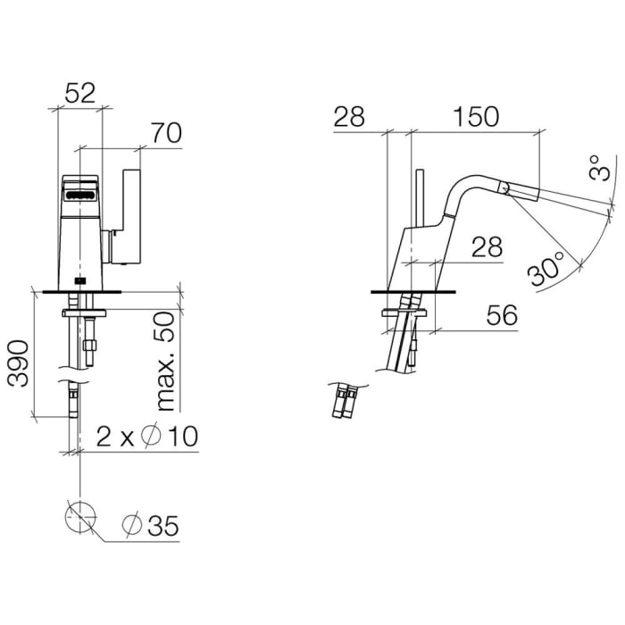 Dornbracht CL.1 Bidet-Einhandbatterie