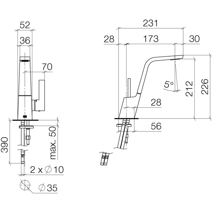 Dornbracht CL.1 Waschtisch-Einhandbatterie ohne Ablaufgarnitur