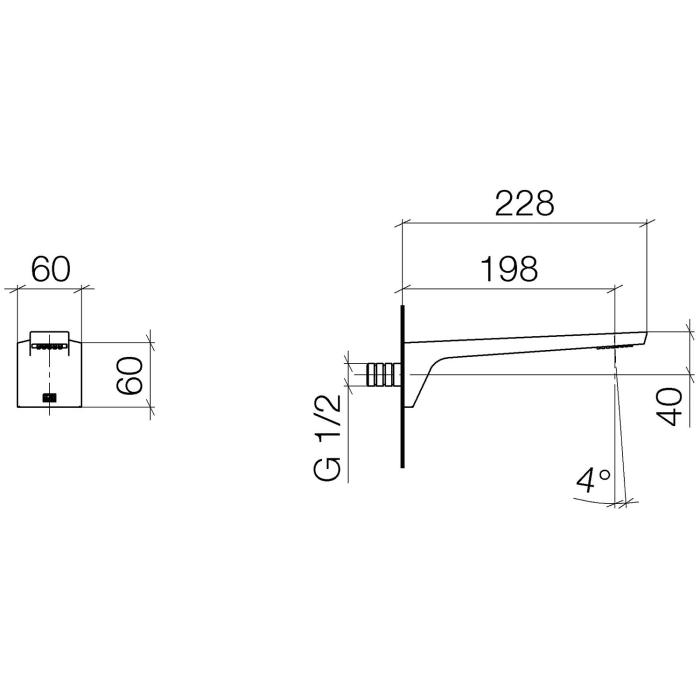 Dornbracht CL.1 Waschtisch-Wand-Auslauf